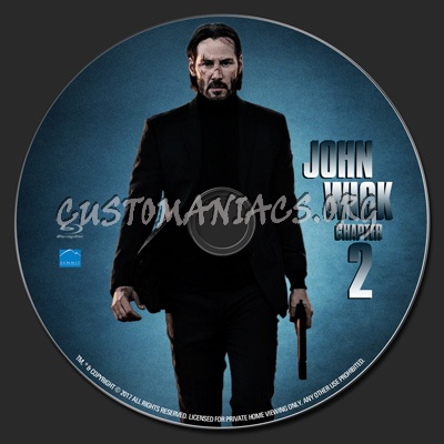 John Wick Chapter 2 blu-ray label