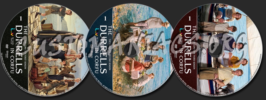 The Durrels Seasons 1-3 dvd label