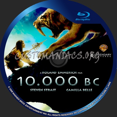 10 000 Bc blu-ray label