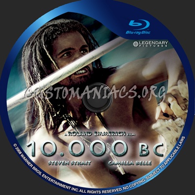 10 000 Bc blu-ray label