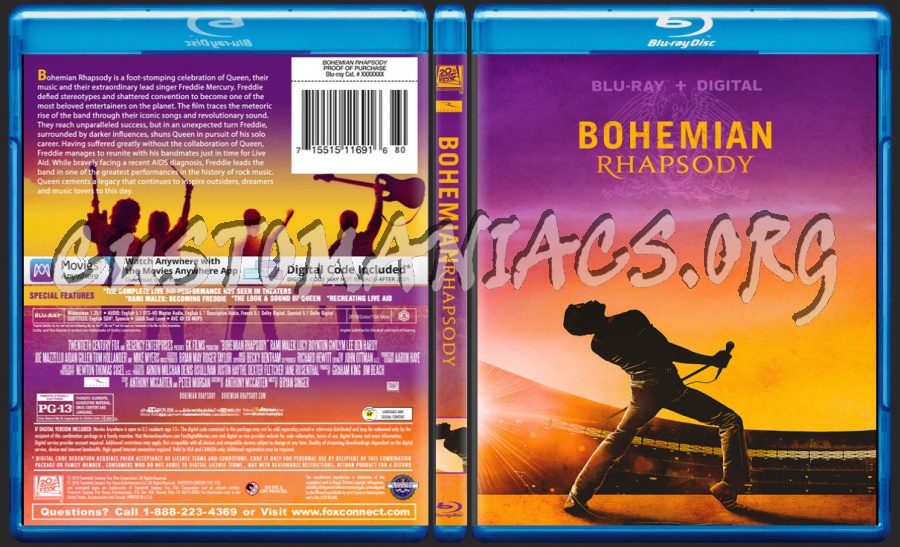 Bohemian Rhapsody blu-ray cover