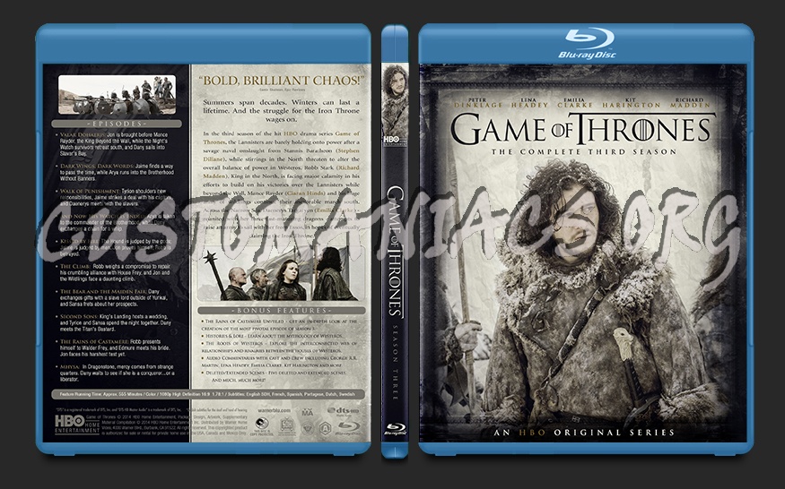 Game of Thrones Season 3 blu-ray cover