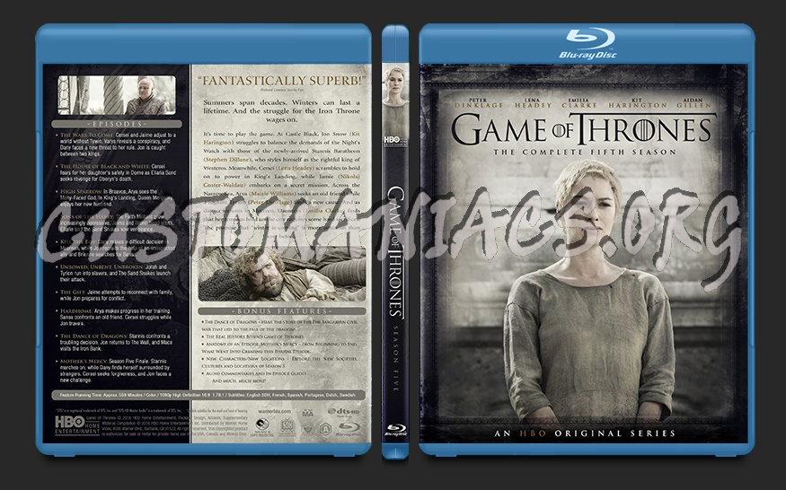 Game of Thrones Season 5 blu-ray cover