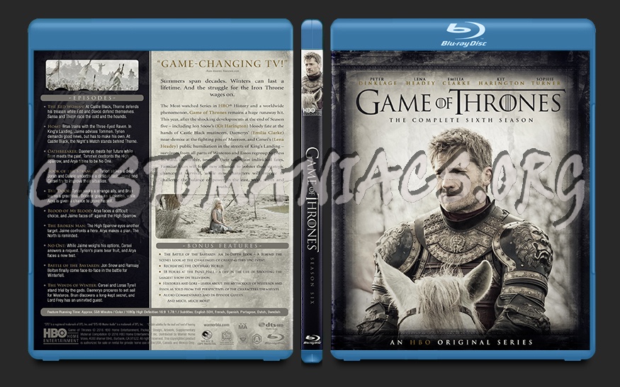 Game of Thrones Season 6 blu-ray cover