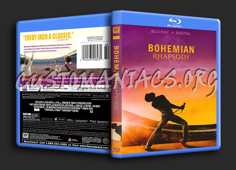 Bohemian Rhapsody blu-ray cover