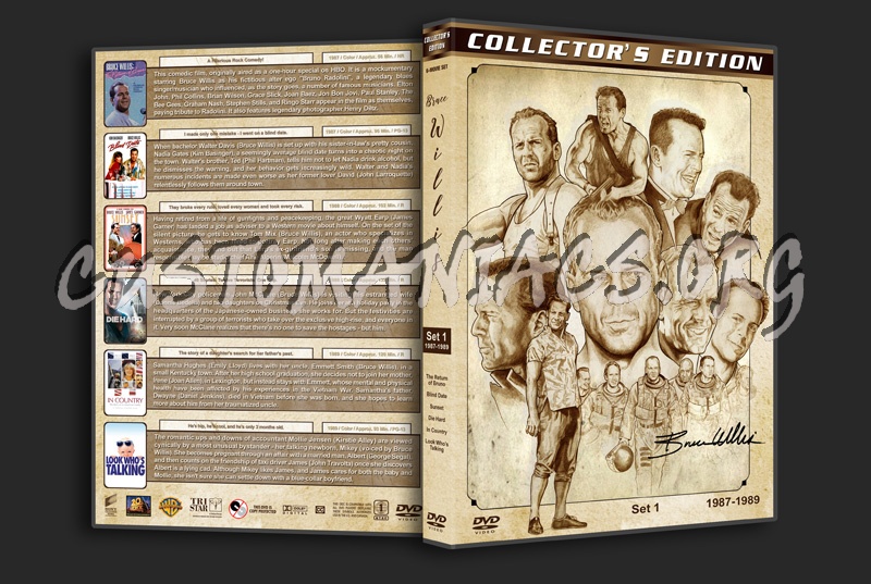 Bruce Willis Filmography - Set 1 (1987-1989) dvd cover