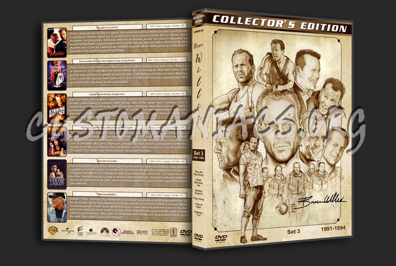 Bruce Willis Filmography - Set 3 (1991-1994) dvd cover
