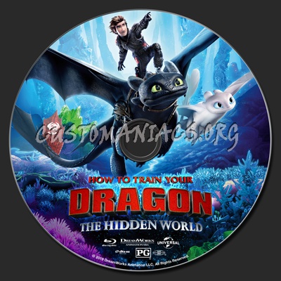 How To Train Your Dragon: The Hidden World blu-ray label