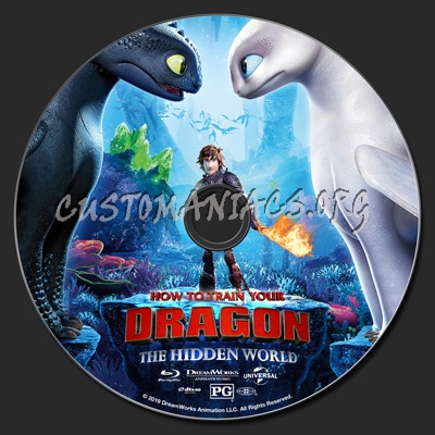 How To Train Your Dragon: The Hidden World (2D & 3D) blu-ray label