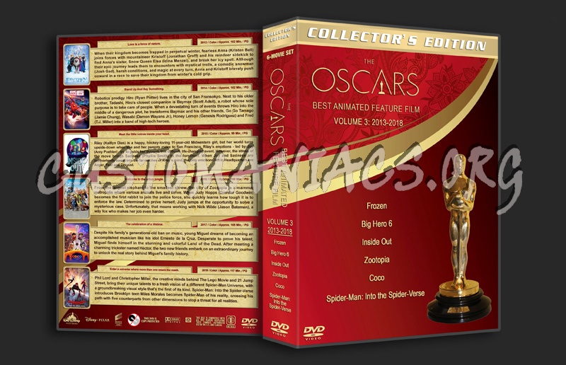 The Oscars: Best Animated Feature Film - Volume 3 (2013-2018) dvd cover