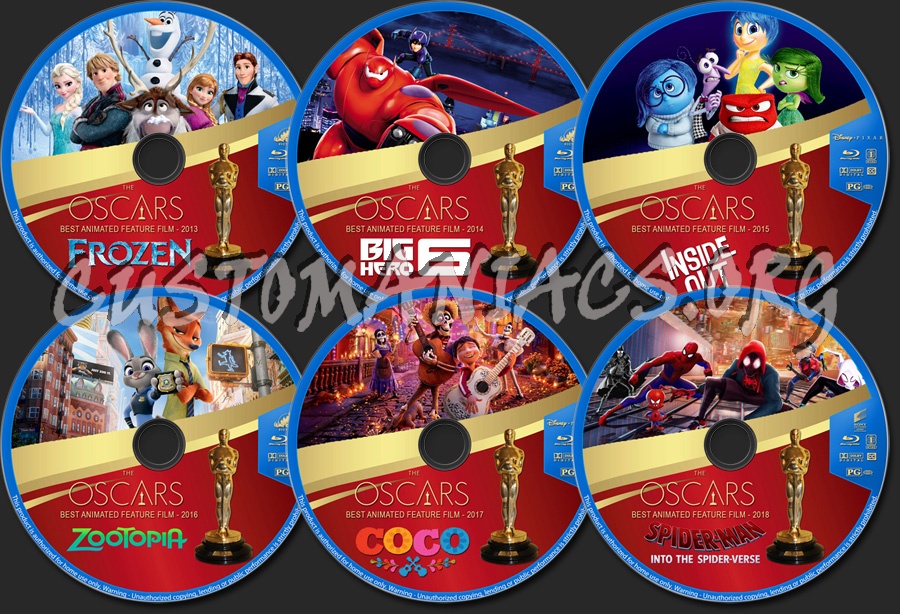 The Oscars: Best Animated Feature Film - Volume 3 (2013-2018) blu-ray label