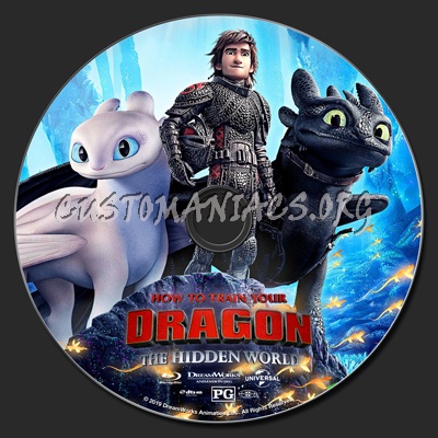 How To Train Your Dragon: The Hidden World (2D & 3D) blu-ray label