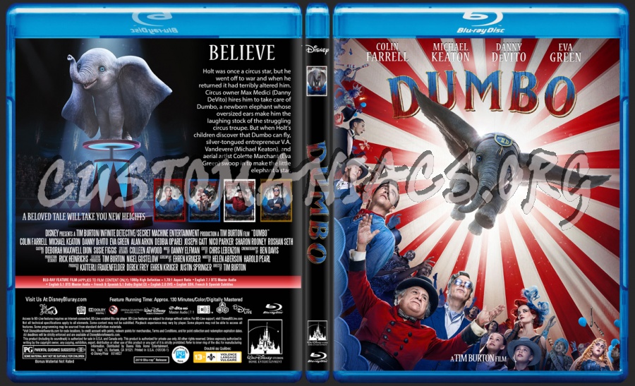 Dumbo (2019) blu-ray cover