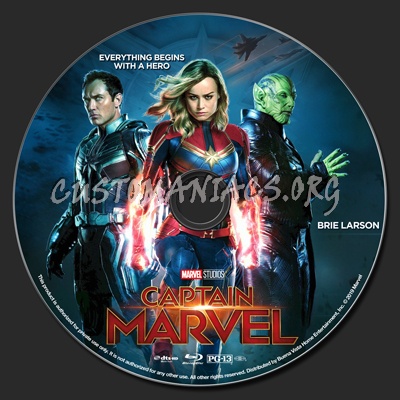 Captain Marvel blu-ray label