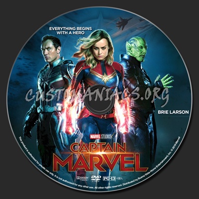 Captain Marvel dvd label