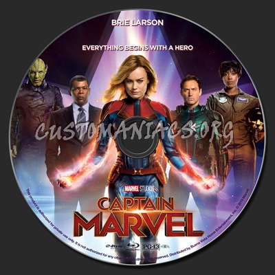 Captain Marvel blu-ray label