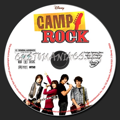 Camp Rock dvd label