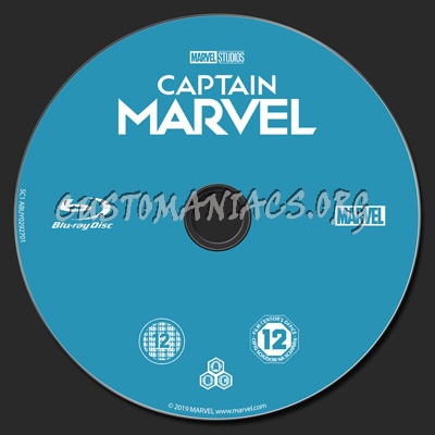 Captain Marvel blu-ray label