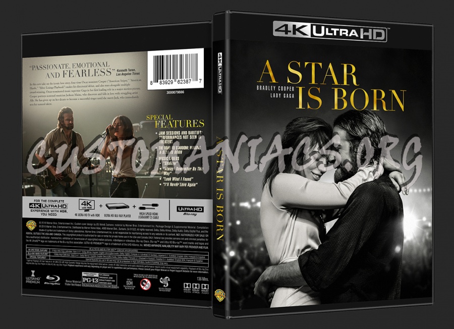 A Star Is Born (4K) blu-ray cover