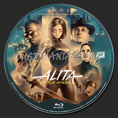 Alita, Battle Angel blu-ray label