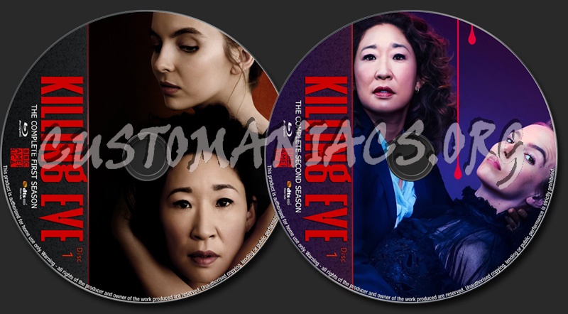 Killing Eve Seasons1-2 blu-ray label