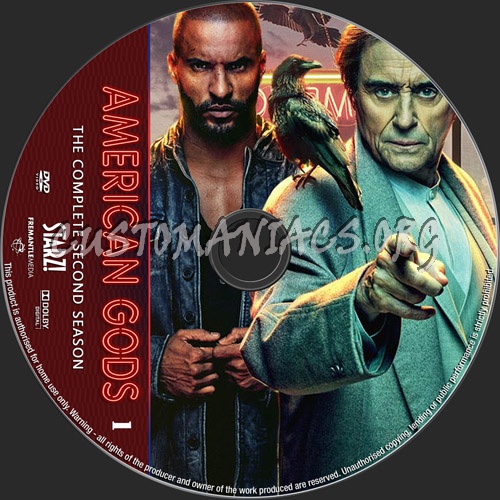 American Gods Season 2 dvd label