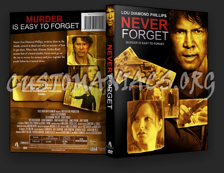 Never Forget dvd cover