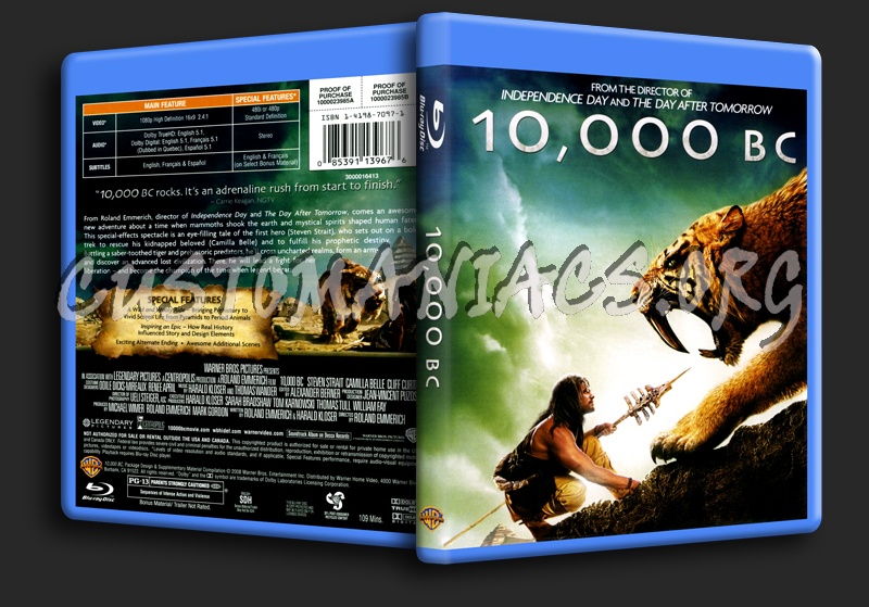 10,000 Bc blu-ray cover