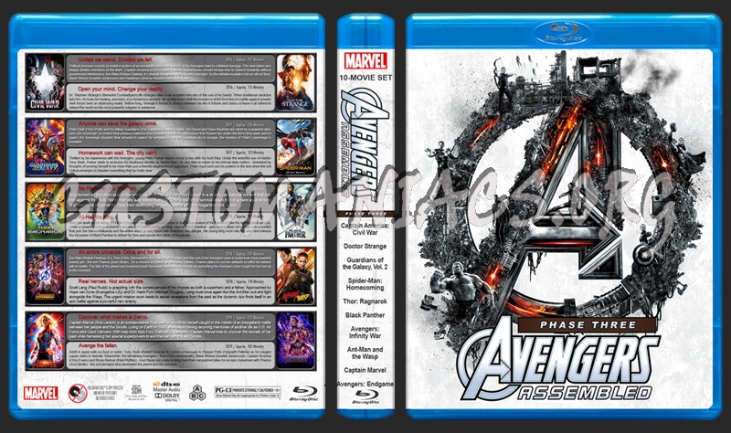 Avengers Assembled - Phase Three (10) blu-ray cover