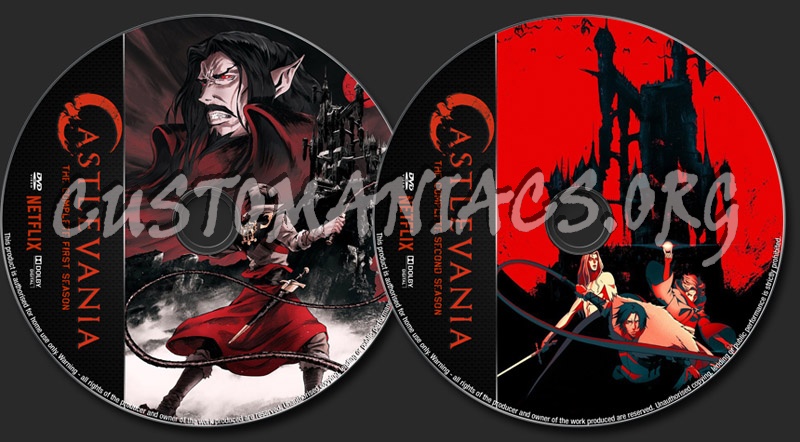 Castlevania Seasons 1-2 dvd label
