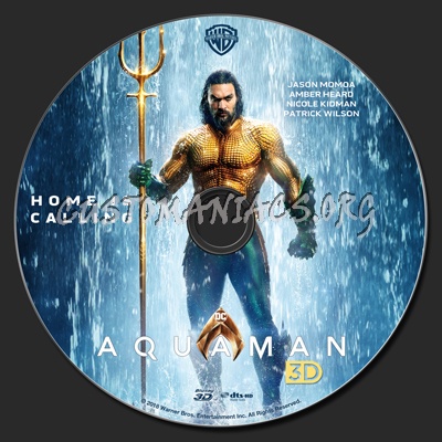 Aquaman (2018) 3D blu-ray label