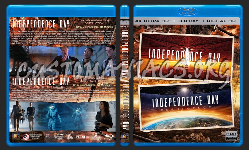 Independence Day Double Feature (4K) blu-ray cover