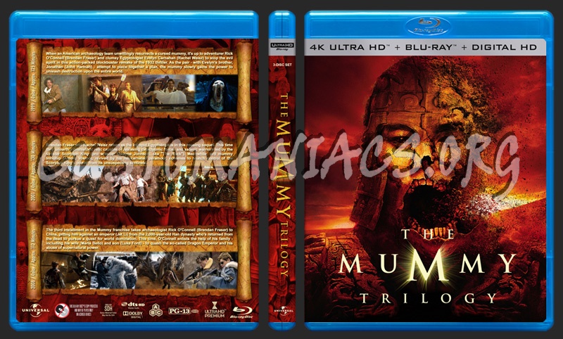 The Mummy Trilogy (4K) blu-ray cover