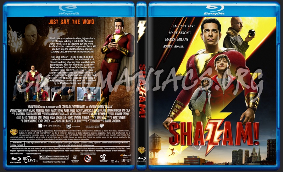 Shazam blu-ray cover