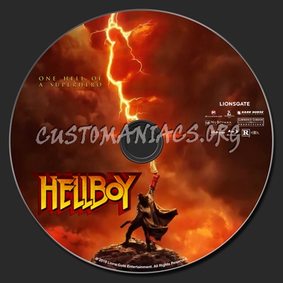 Hellboy (2019) blu-ray label