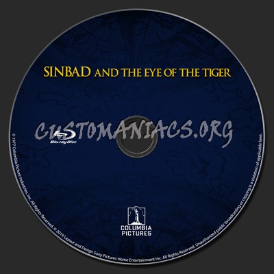 Sinbad And The Eye Of The Tiger blu-ray label