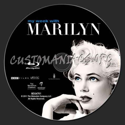 My Week With Marilyn blu-ray label