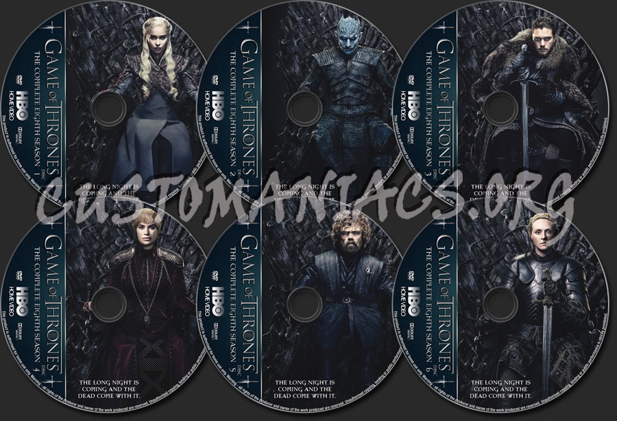 Game Of Thrones Season 8 dvd label