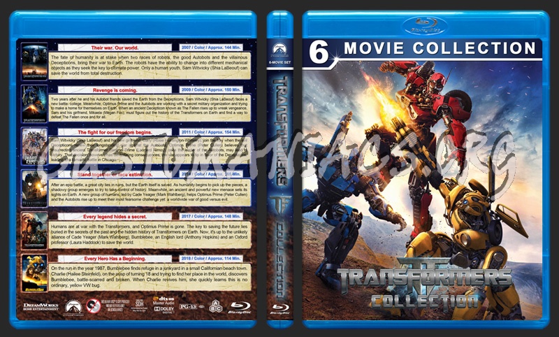 Transformers Collection (6) blu-ray cover