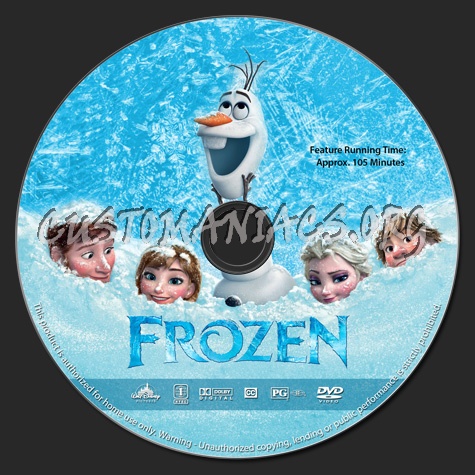 Frozen dvd label