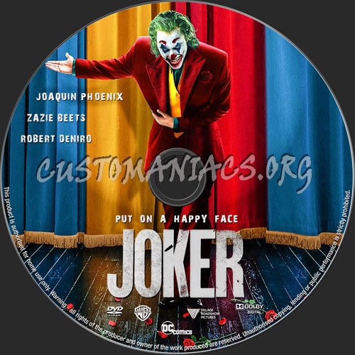 Joker 2019 dvd label