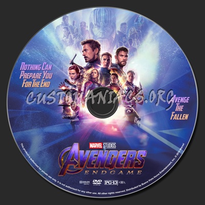 Avengers: Endgame dvd label