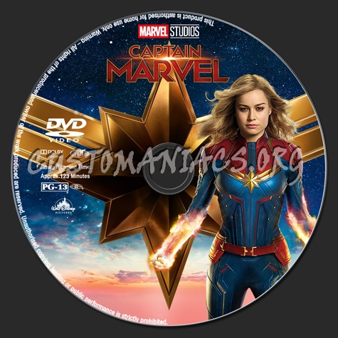 Captain Marvel dvd label