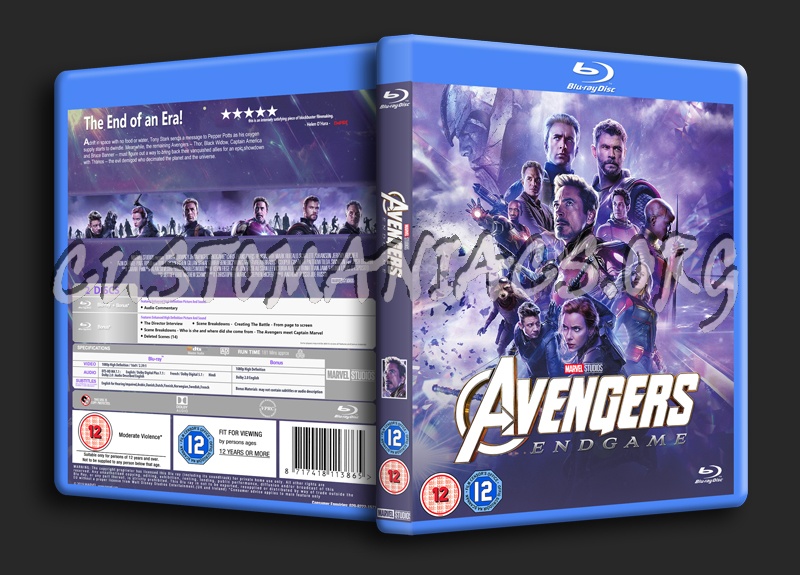 Avengers Endgame blu-ray cover