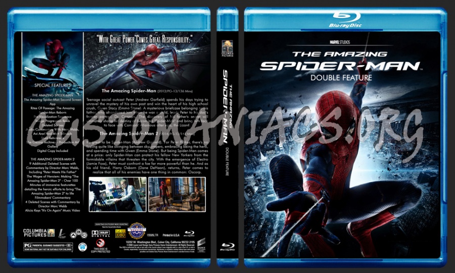 The Amazing Spider-Man Double Feature blu-ray cover