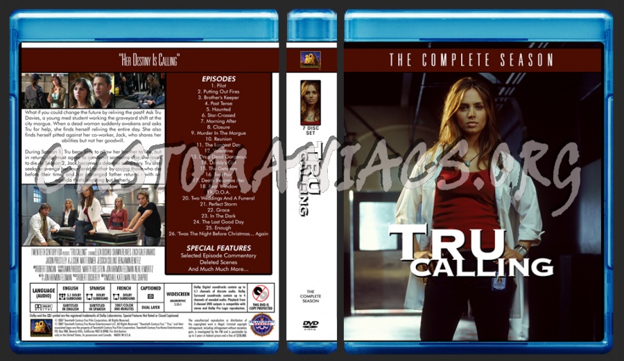 Tru Calling Complete Collection blu-ray cover