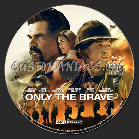 Only The Brave 4K (2017) blu-ray label
