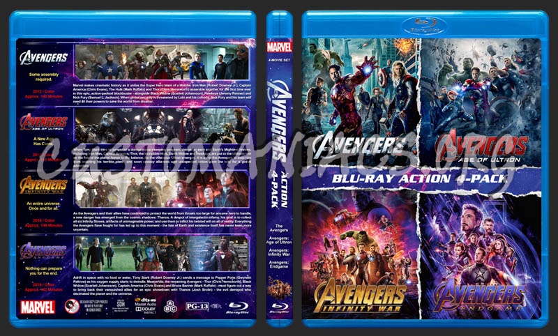 Avengers 4-Pack blu-ray cover
