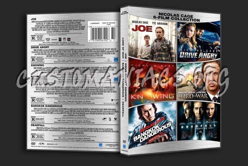 Nicolas Cage 6-Film Collection dvd cover