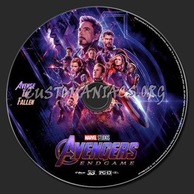 Avengers: Endgame (2D & 3D) blu-ray label